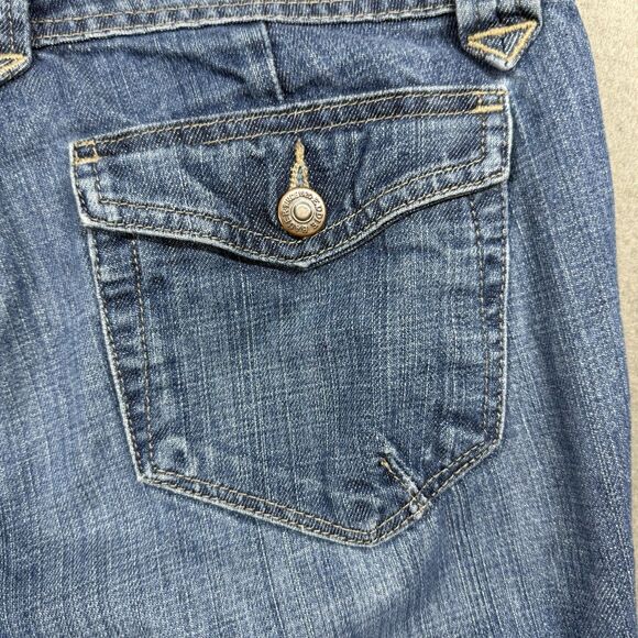 Eddie Bauer Jeans Women's 6L Blue Cotton Denim Mid Rise Wide Leg Casual School - Picture 9 of 11